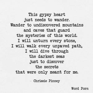 Gypsy Pixie Porn - Gypsy heart - chrissie pinney - quote - Word porn