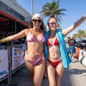 candid beach sex partypics - Boozed-up revellers go wild as bikini-clad students pack out beaches for  Spring Break parties | The Sun