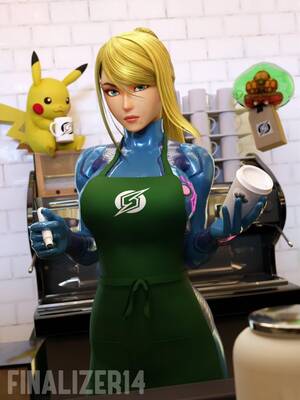 huge milky boobs hentai - Samus barista â˜•ï¸ : r/Metroid