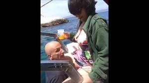 french beach sex voyeur - Amateur wife makes sex with stranger on boat and cuck husband films