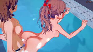 adult swim lesbian hentai - Misaka Mikoto strapon fucks Shirai Kuroko in a swimming pool - A Certain  Magical Index Hentai. - XVIDEOS.COM