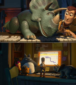 Girl Toy Story 3 Porn - In Toy Story 3 (2010), Trixie helped Woody determine the location of Andy's  house by using a computer. This is because she is a clever girl. :  r/shittymoviedetails