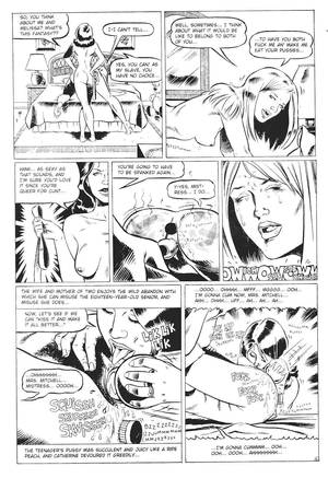 cartoons housewives at play - Spanked Again! Just Black and White adult comic ...