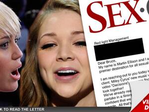 Miley Cyrus Has Had Sex - Miley Cyrus -- Big Money Offer for 'Girl-on-Girl' Porn Action