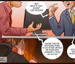 cartoon blowjob wife affair - Wife Under Desk | Erofus - Sex and Porn Comics