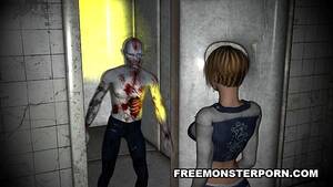 cartoon zombie fuck - Busty 3D babe fucked in the ass and pussy by a zombie - XVIDEOS.COM