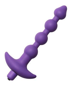 beginner anal beads - Violet Vibrating Silicone Anal Beads