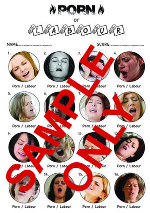 Baby Porn - Baby Shower Game 'Porn or Labour' PDF, Printable, Download, Gender reveal  party, pregnancy parties