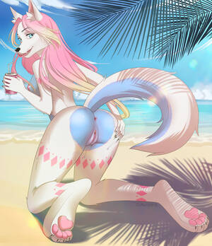 Blonde Furry Porn - Rule 34 - anthro arctic fox ass beach blonde hair blue body blue eyes blue  fur breasts canid canine clawiope female fox fur genitals hair hand on butt  hi res inner ear