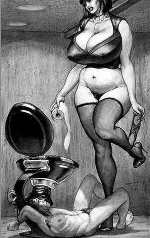 free retro handjob drawings - Vintage Femdom Handjob Art | BDSM Fetish