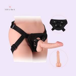 indian lesbian strap on dildo - Strap On Dildo Lesbian Gay Toy Silicone Cock Couple Sexy Toy India