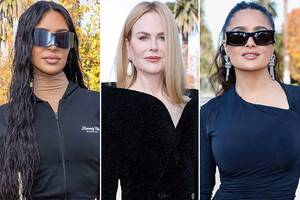 Kim K Black Female Porn - Kim Kardashian, Nicole Kidman, More Stars Attend Balenciaga L.A. Show:  Photos