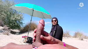 arab sex on the beach - I shocked this muslim by pulling my cock out on the public beach, OMG her  husband will be here soon - XVIDEOS.COM