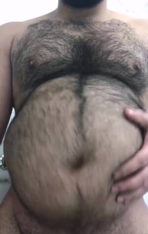 fat hairy bulge - Hairy fat man massaging his huge belly - ThisVid.com