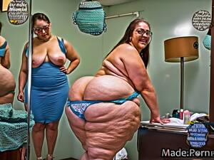 indian housewife panties - Porn image of wife panties oiled body indian big hips nude bbw created by AI