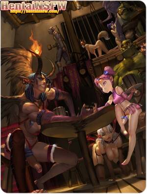 Fantasy Slave Art Porn - Full color uncensored xxx futa oppai hentai fantasy art of futanari babes  in a sex game tavern. - Hentai NSFW