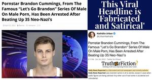 Arrest Brandon Cummings Porn - Pornstar Brandon Cummings â€¦ Arrested After Beating Up 35 Neo-Nazi's' â€“  Truth or Fiction?