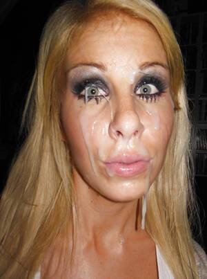 Blonde With Sperm On Face - Blonde girl with big face cum load Porn Pic - EPORNER
