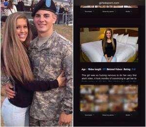 Army Girlfriend Makes Porn - It looks like she did it right after he left! - Imgur
