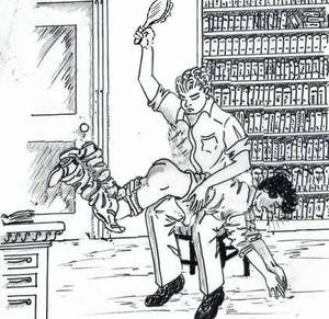 bare ass otk spanking art - Brush OTK Â· Spanking ArtDrawing