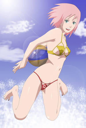 anime bikini 3d - sakura haruno in bikini zoomed version by ShehrozKhan.deviantart.com on  @deviantART