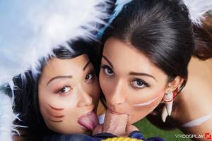 League Of Legends Pornstar - Enter the video game League of Legends and have VR sex with the characters  Ahri and Nidalee, hot new virtual reality cosplay porn parody in 180 degrees