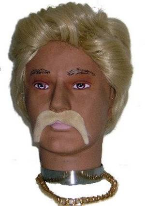 Chain Porn Star - Porn Star Fancy dress 70s Bucks night. Wig, chain, tash!