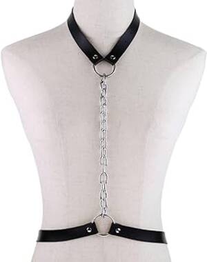 Chain Belt Porn - Porn BDSM Bondage Goth Leather Body Harness Chain Bra Top Chest Chain Belt  Witch Punk Metal Sex Accessories Sexy Lingerie : Amazon.nl: Fashion