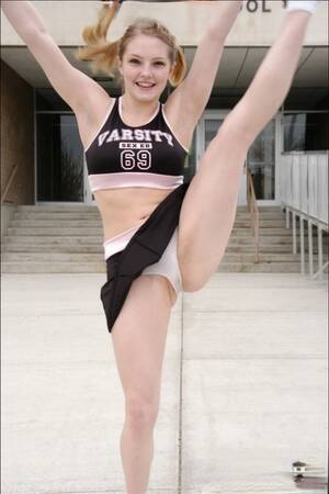 blonde cheerleader anal upskirt - Cheerleader Spread Porn Pics & Naked Photos - PornPics.com