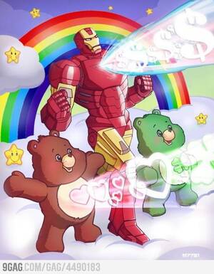 Care Bears Porn - 9gag: Iron Man and the Teddy Care Bears Porn Photo Pics