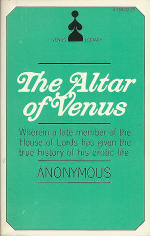 grove press erotic - The Altar of Venus by Anonymous. Grove Press, 1969. Venus Library. Cover. '