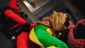 Deadpool Rogue Porn Axel - Spidey and Deadpool double team Rogue streaming at Fapnado Store