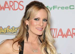 A Porn Star - Actress Stormy Daniels in 2008 in Las Vegas. Daniels, whose real name is  Stephanie