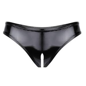 black open pussy hole - Womens Panties Adults Sexy Underwear Women Erotic Pussy Hole Lingerie Black  Patent Leather Open Crotch Mini Latex Briefs Porno Sex From Jiakeke, $10.78  | DHgate.Com