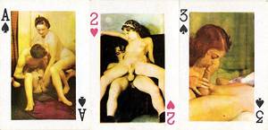 nude actress playing vintages cards - Playing Cards Deck 433