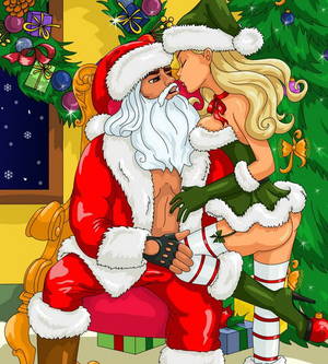 exposed tgirl cartoons - Christmas shemale cartoon