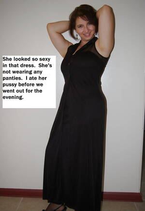 Brunette Porn Captions - Brunette MILF Ex with Captions - 13 photos