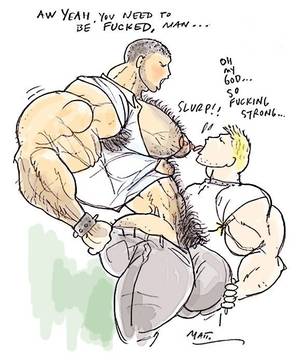 buff cartoon porn - Muscle drawings by Matt, etc.