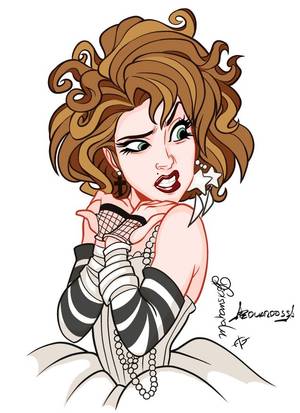 Animated 1980s Queens - madonna cartoon | Madonna Disney version colored by esantillansalas