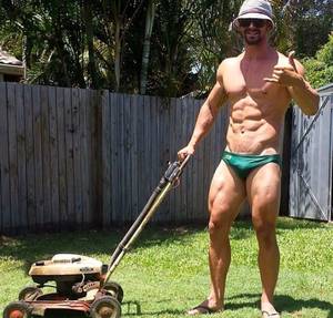 chubby nude yardwork - Speedos, Lycra, Tight undies and Naked guys