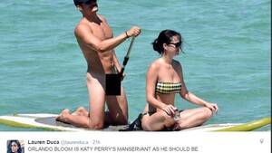 Katy Perrys Porn - Orlando Bloom naked on a beach with Katy Perry