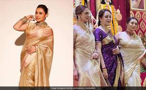 india rani mukerji sex - From Dream Girls Rani Mukerji And Hema Malini's Ethnic Glam To Esha Deol's  Handwoven Banarasi Saree, Durga Puja In Bollywood Was Festive Elegance At  Its Best