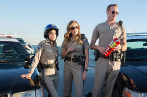 Chips Tv Show Porn - Jessica McNamee and Jess Rowland in a scene from 'CHIPS.'