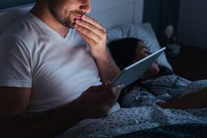 husband sleeping - My husband's porn addiction destroyed our marriage