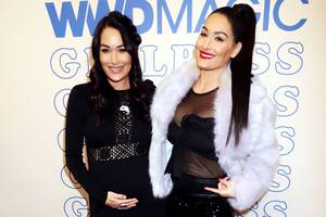 Bella Twins Porn Site - Nikki and Brie Bella Show Off Twinning Baby Bumps in Naked Maternity Shoot