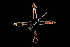 Acrobatic Dancing Porn - Dancing sexy girls 3D pyramid hologram 2