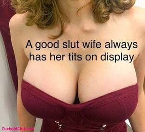 Amateur Tits Captions - Hotwife Showing Her Cleavage Captions - Cuckold Club