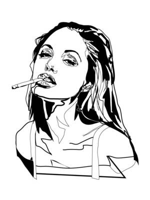 Angelina Jolie Lesbian Girlfriend - Angelina Jolie Grunge 90s Cinema Black and White - Etsy Denmark