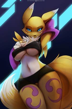 Digimon Renamon Furry Porn Big Boobs - e621 2016 anthro armpits big_breasts breasts camel_toe canine clothed  clothing digimon eterna_malsato female fox fur looking_at_viewer