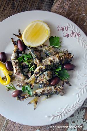 Croatian Cuisine - PeÄene srdele {grilled sardines} (He Needs Food)